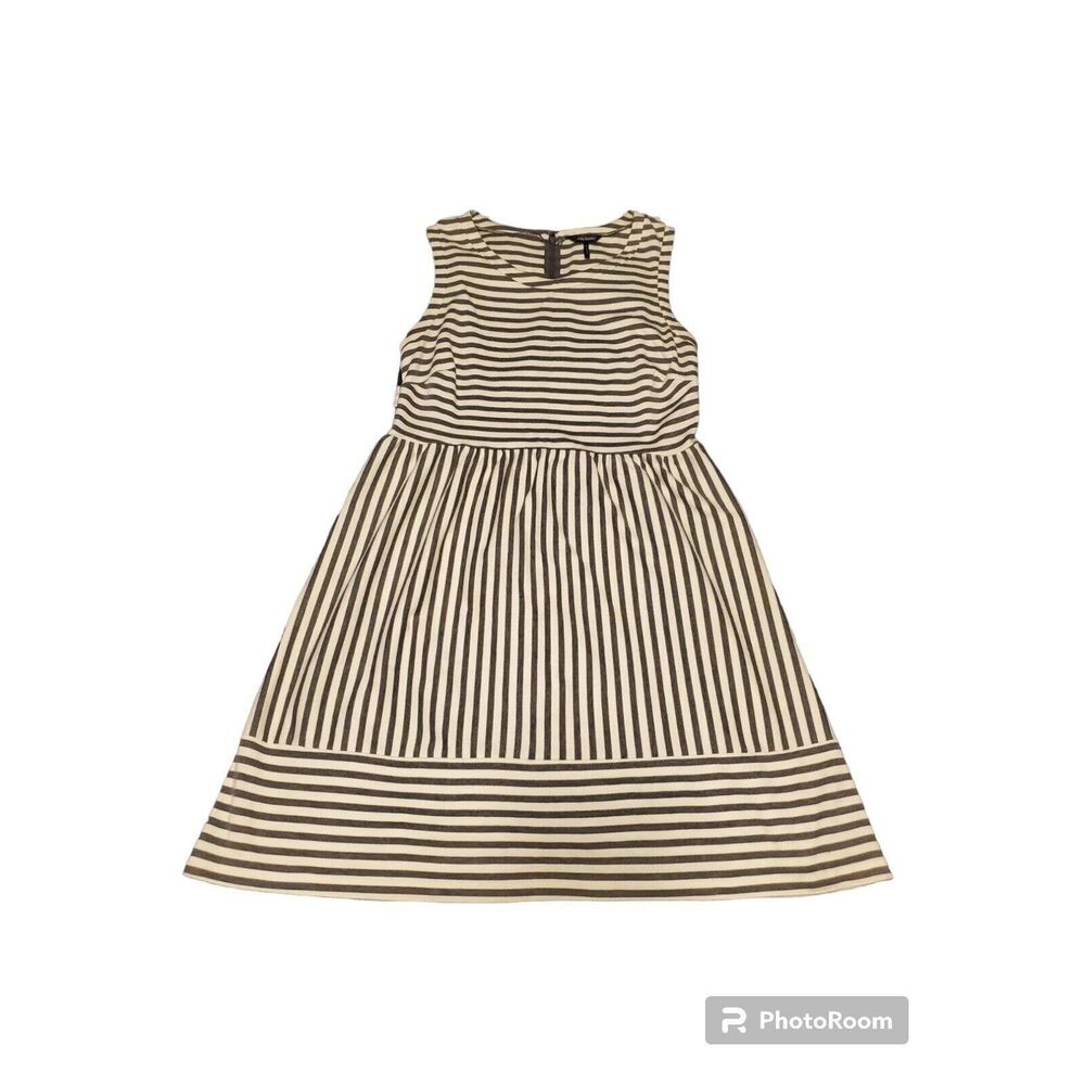 Daisy Fuentes Women's Dress Size Large - Black & Grey Stripes